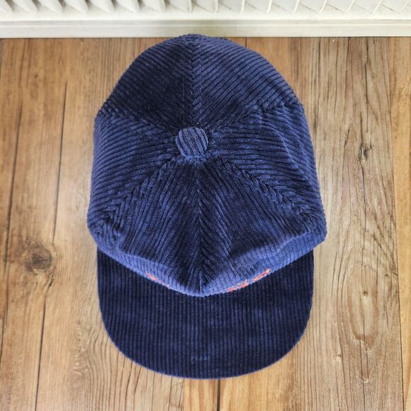 VTG Chicago Bears Corduroy Snapback Hat AJD 80s NFL Cap Blue Orange Taiwan Sport - Picture 7 of 11